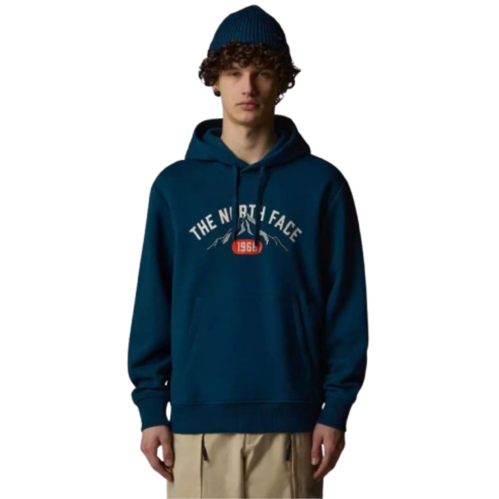 THE NORTH FACE MEN NAVY HOODIE VARSITY GRAPHIC